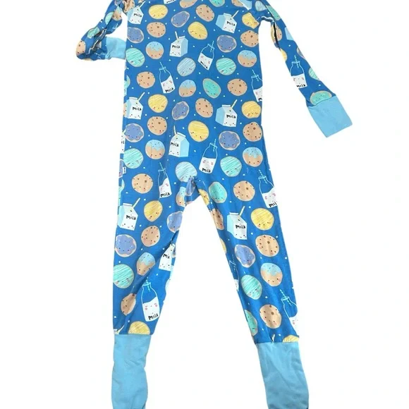 Little Sleepies Blue Milk and Cookies 18-25m zippy pajamas - Picture 3 of 3